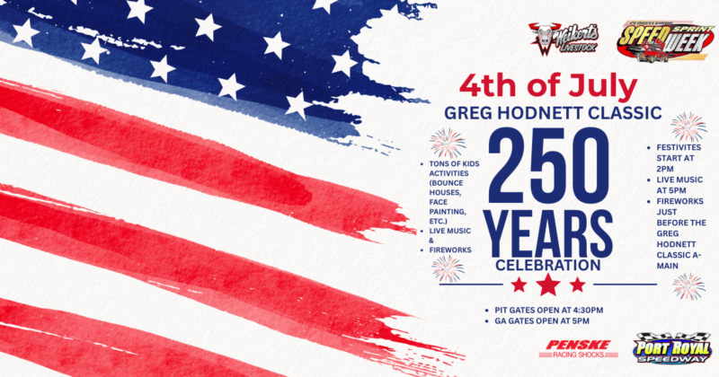 Port Royal to host America 250 Celebration, Greg Hodnett Classic